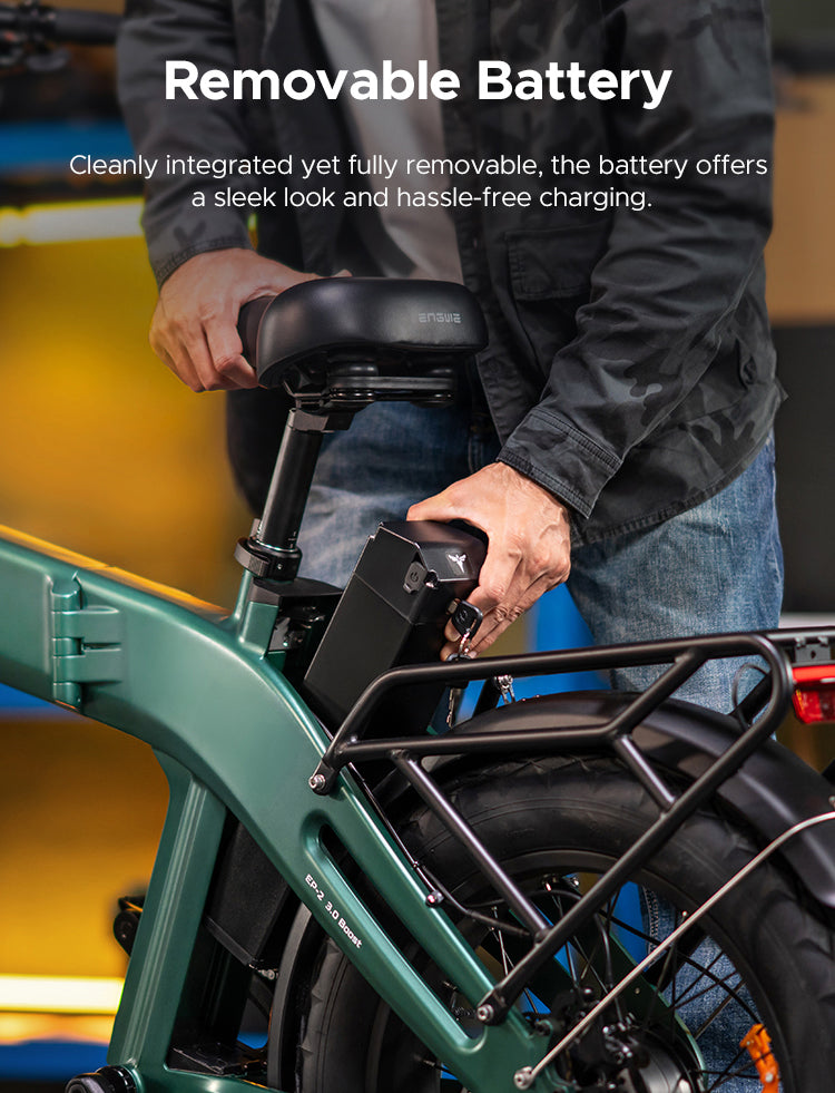 ENGWE EP-2 3.0 Boost Folding Electric Bike – 250W Motor, 120KM Range
