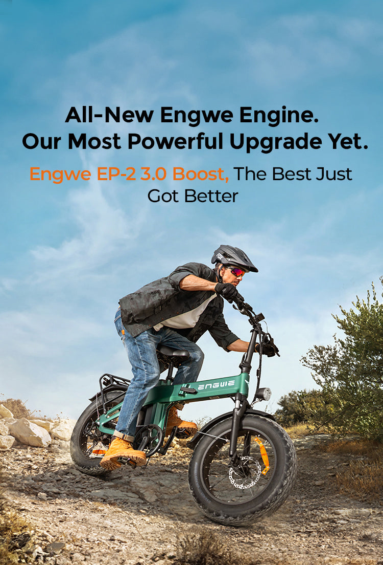 ENGWE EP-2 3.0 Boost Folding Electric Bike – 250W Motor, 120KM Range