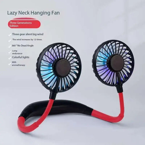 Portable Neck Fan,USB Hands Free Neck Hanging Rechargeable Mini