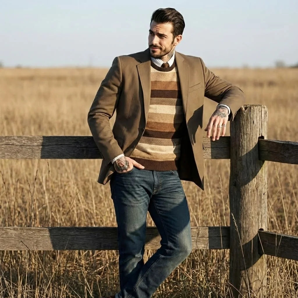 Men's European Fashion Single-Breasted Jacket