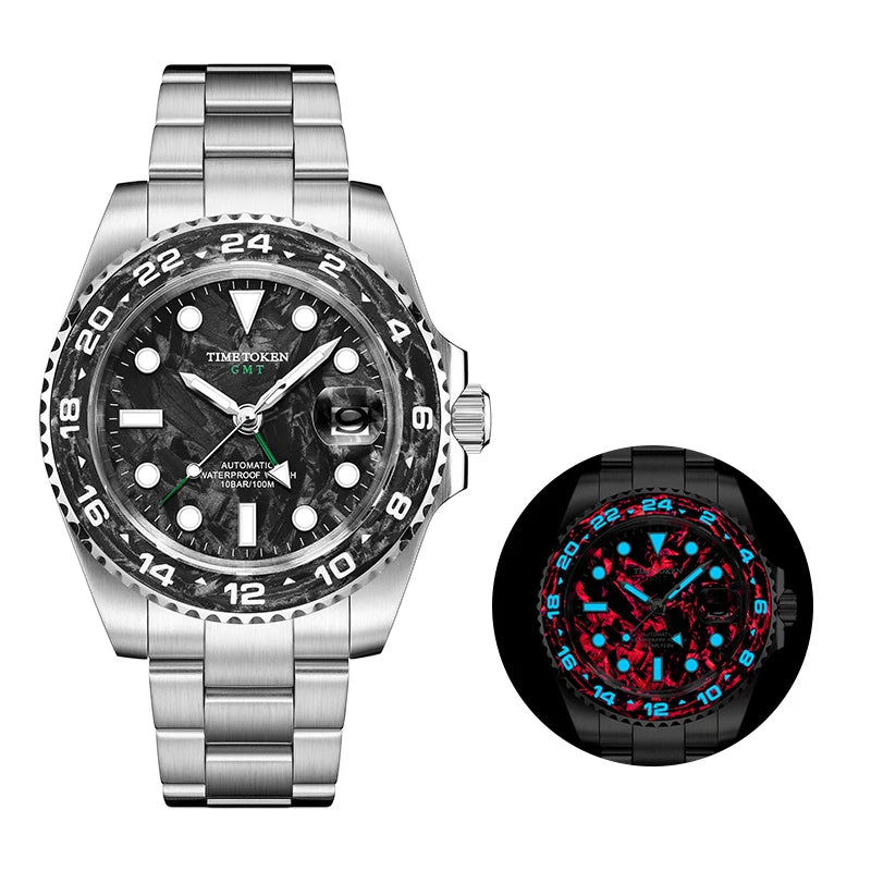 41MM Man Watch GMT High-end Man Watch Carbon Fiber