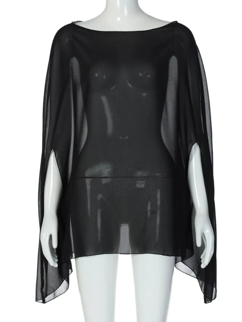 Night Club Tops White Black Streetwear