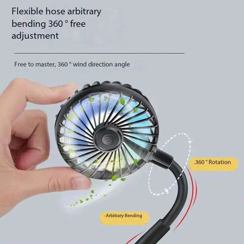 Portable Neck Fan,USB Hands Free Neck Hanging Rechargeable Mini