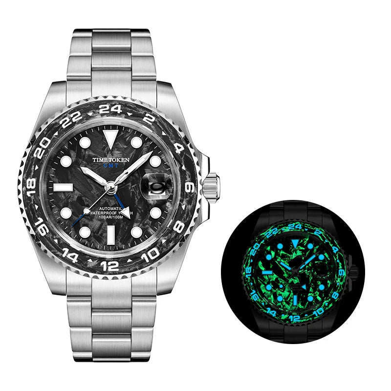 41MM Man Watch GMT High-end Man Watch Carbon Fiber