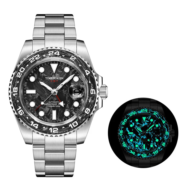 41MM Man Watch GMT High-end Man Watch Carbon Fiber