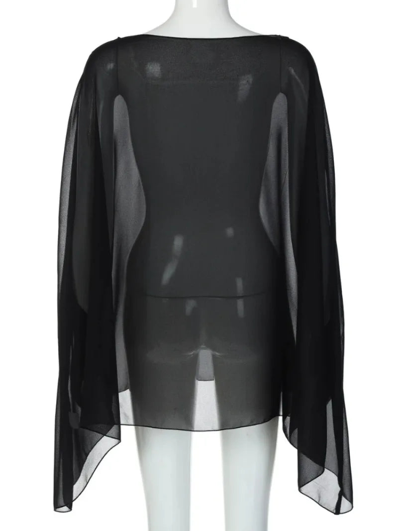 Night Club Tops White Black Streetwear