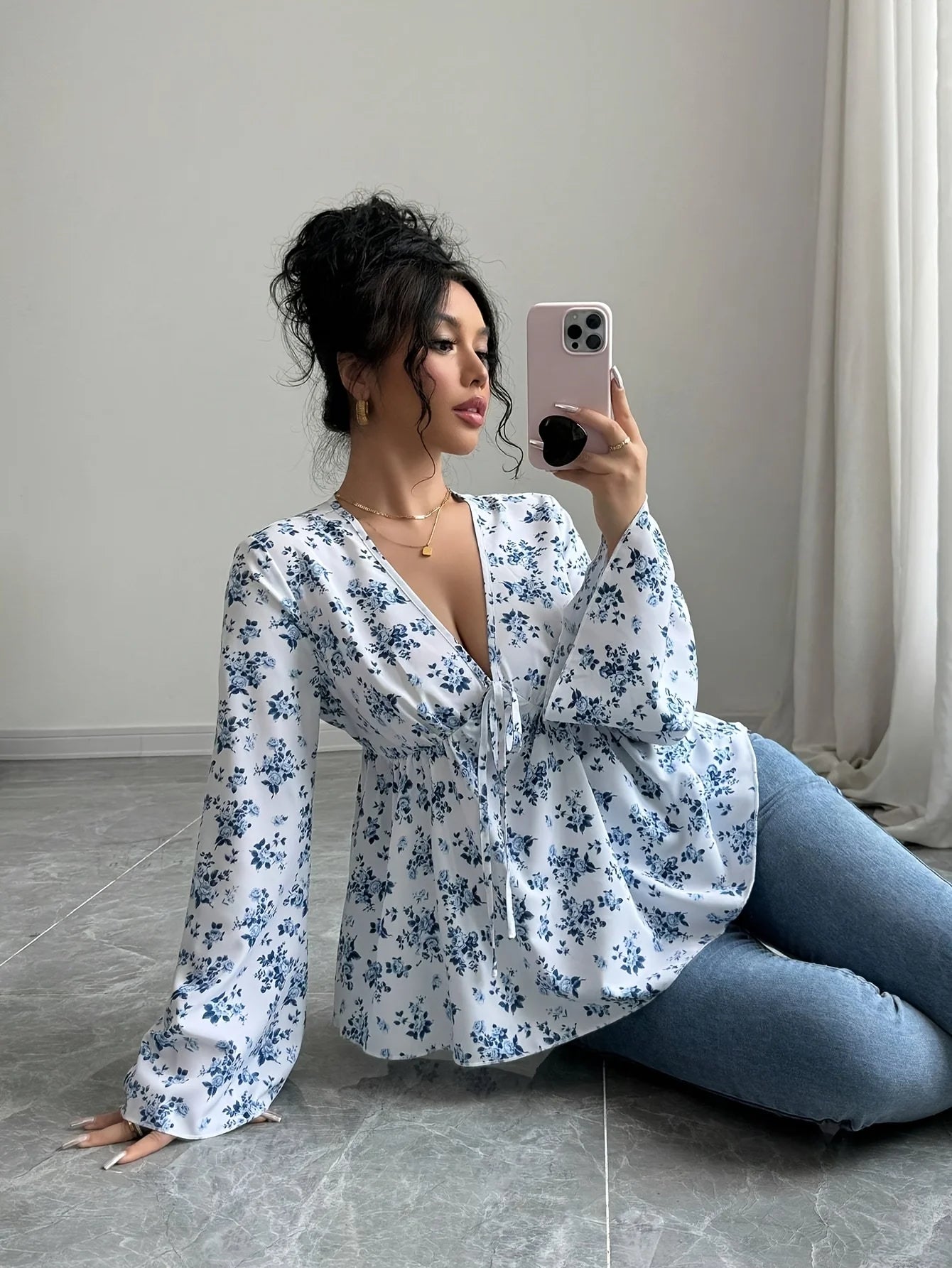 Women’s clothing featuring a V-neck