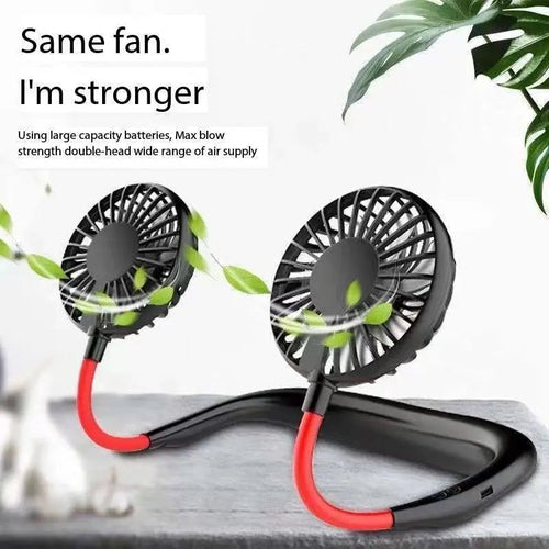 Portable Neck Fan,USB Hands Free Neck Hanging Rechargeable Mini