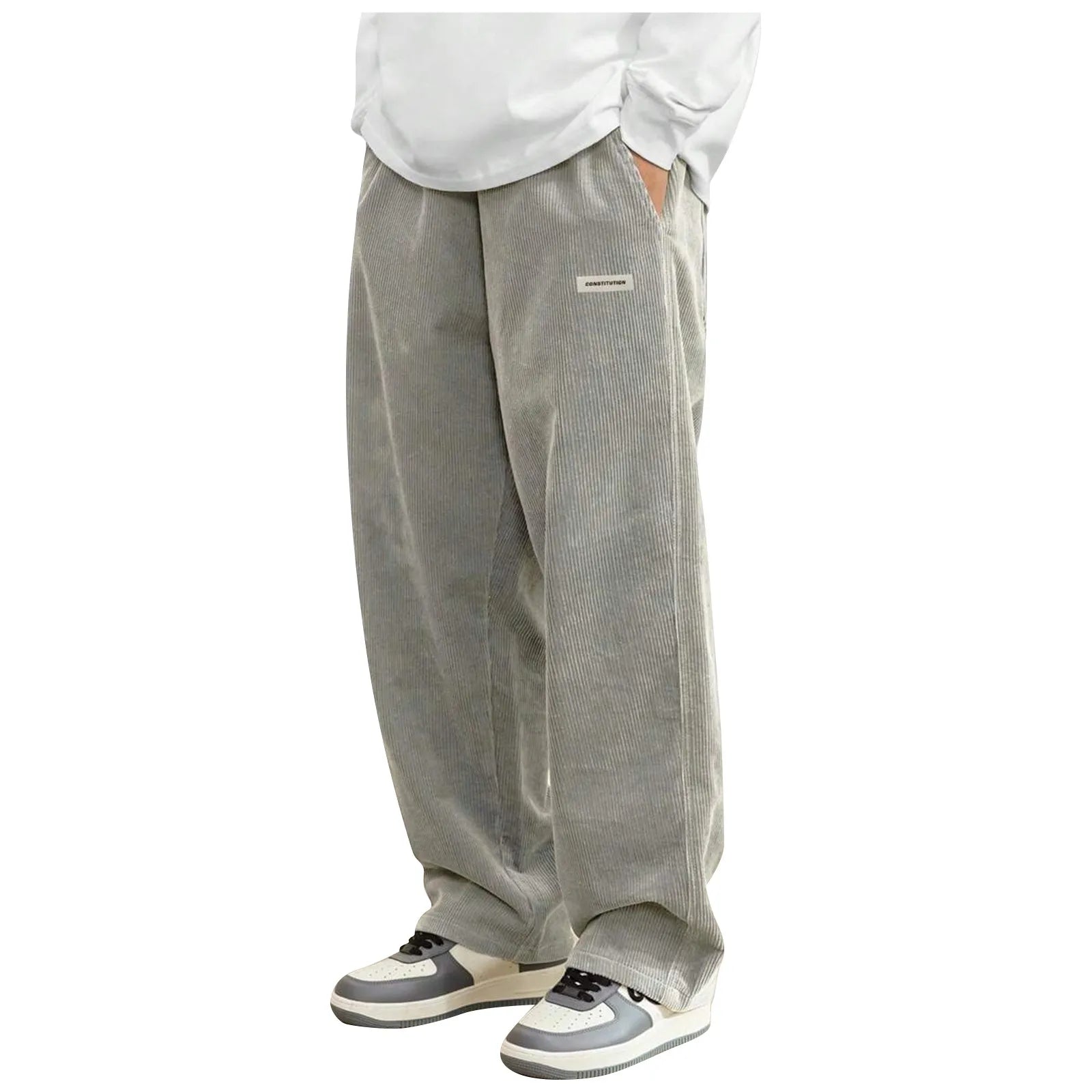 Corduroy Pants Men Clothing Sweatpants Loose-Fit