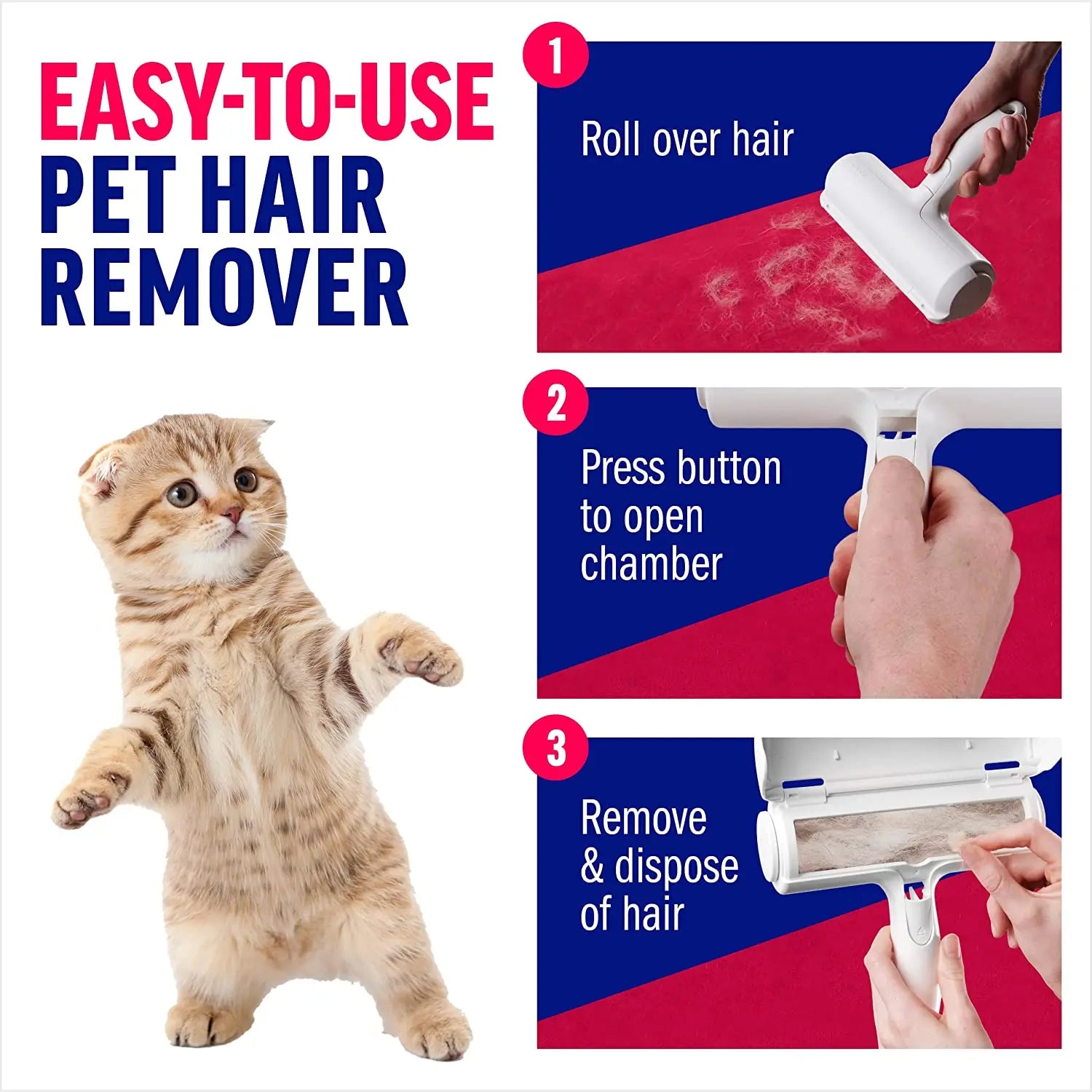 Pet Hair Remover Roller – Reusable Fur & Lint Cleaner for Dogs & Cats