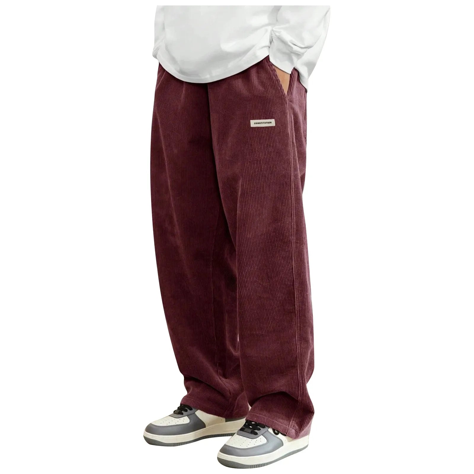 Corduroy Pants Men Clothing Sweatpants Loose-Fit