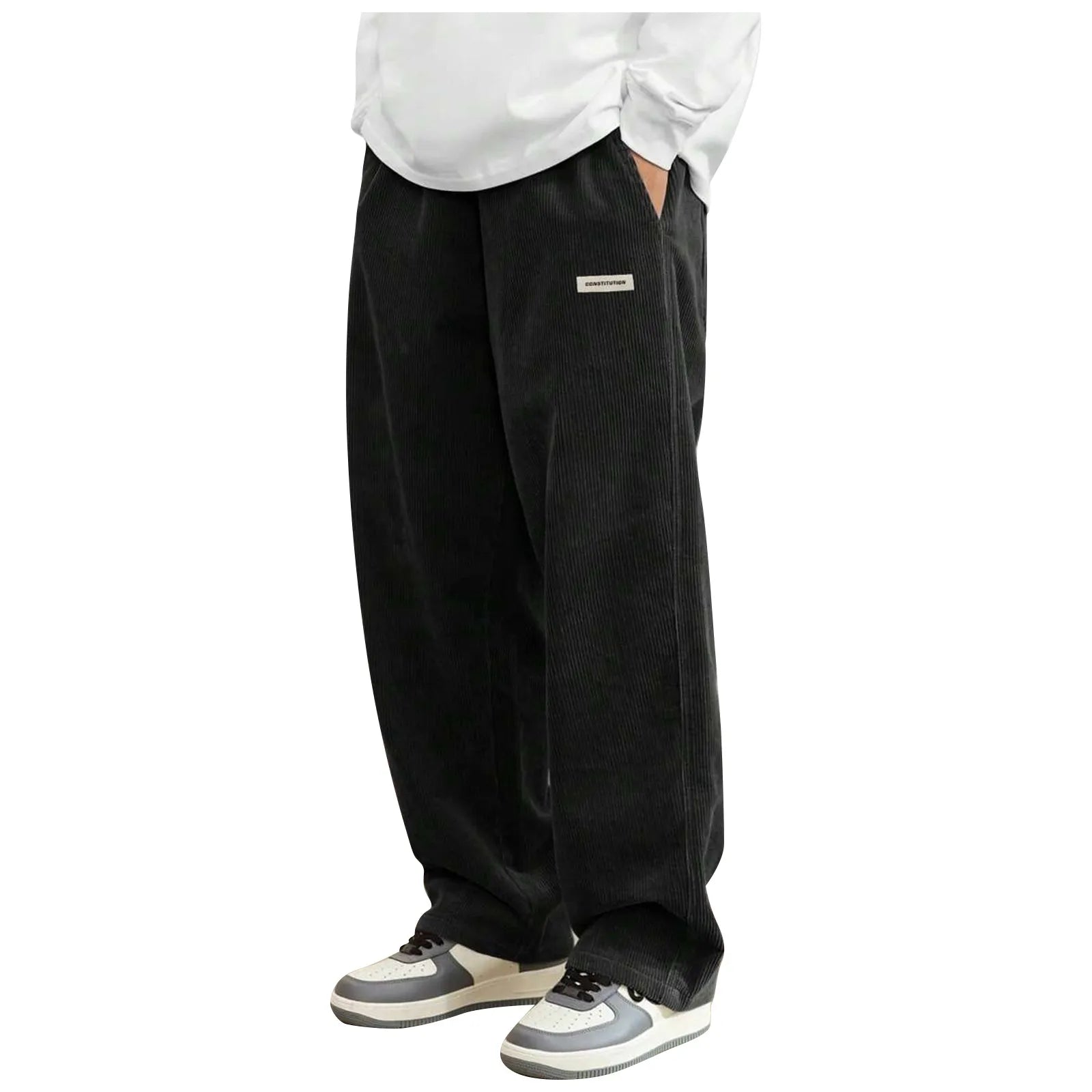 Corduroy Pants Men Clothing Sweatpants Loose-Fit