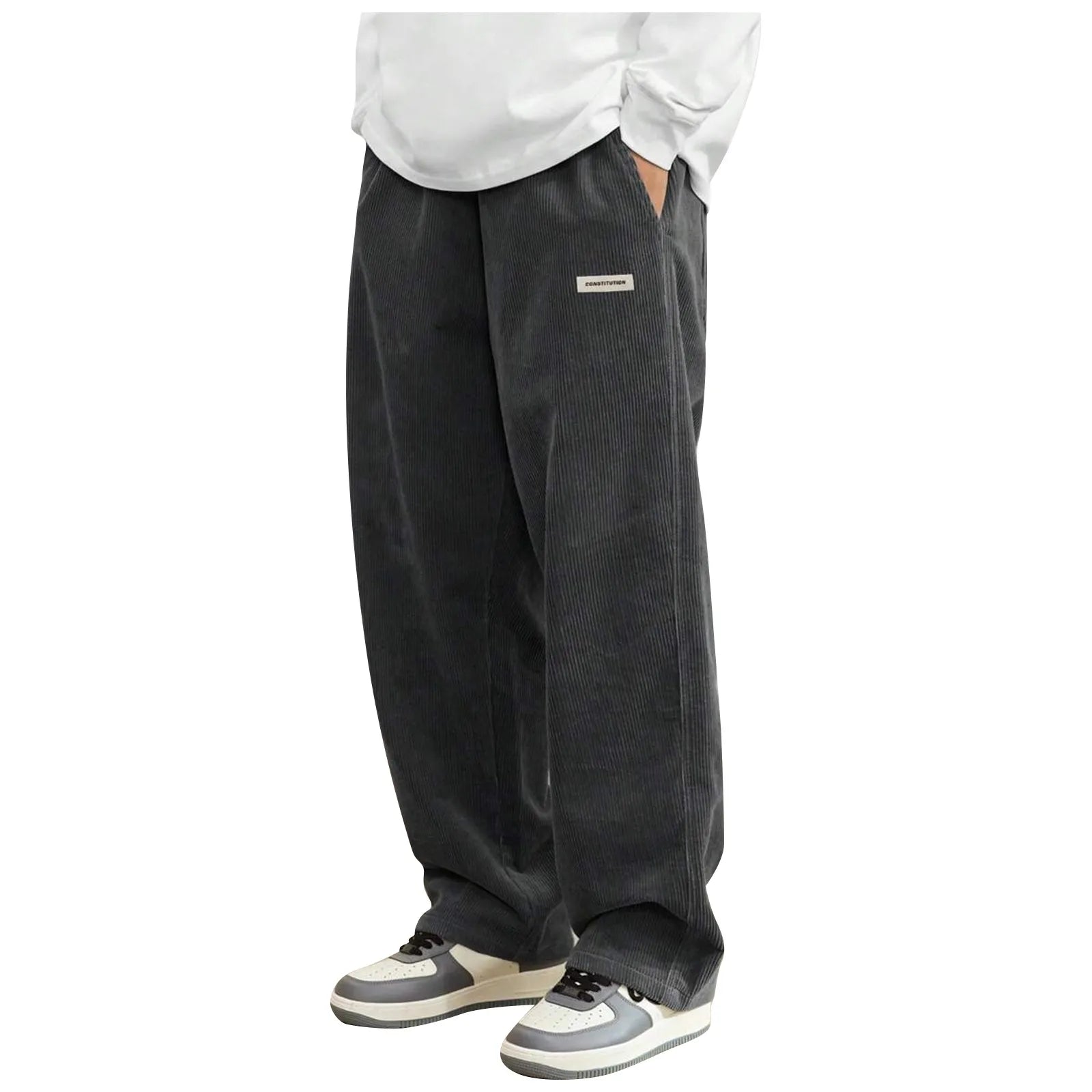 Corduroy Pants Men Clothing Sweatpants Loose-Fit