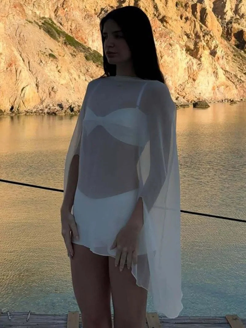 Women’s Black and White Nightclub Top