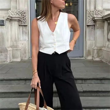 V Neck Sleeveless