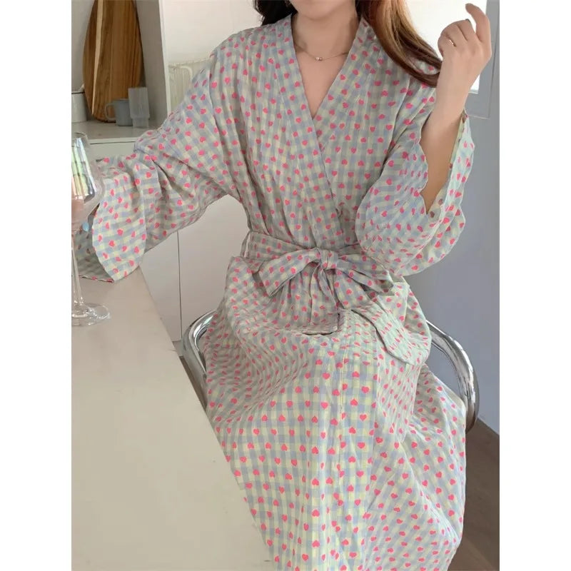 bathrobe  loose long sleeve