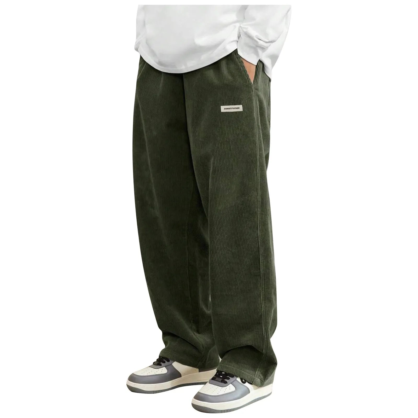 Corduroy Pants Men Clothing Sweatpants Loose-Fit