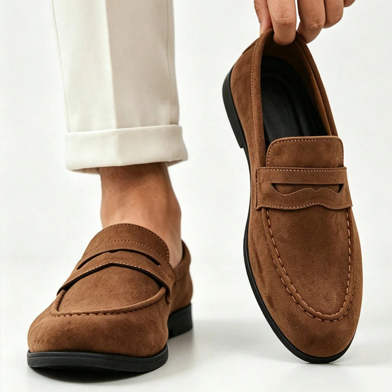 New classic suede men's shoes