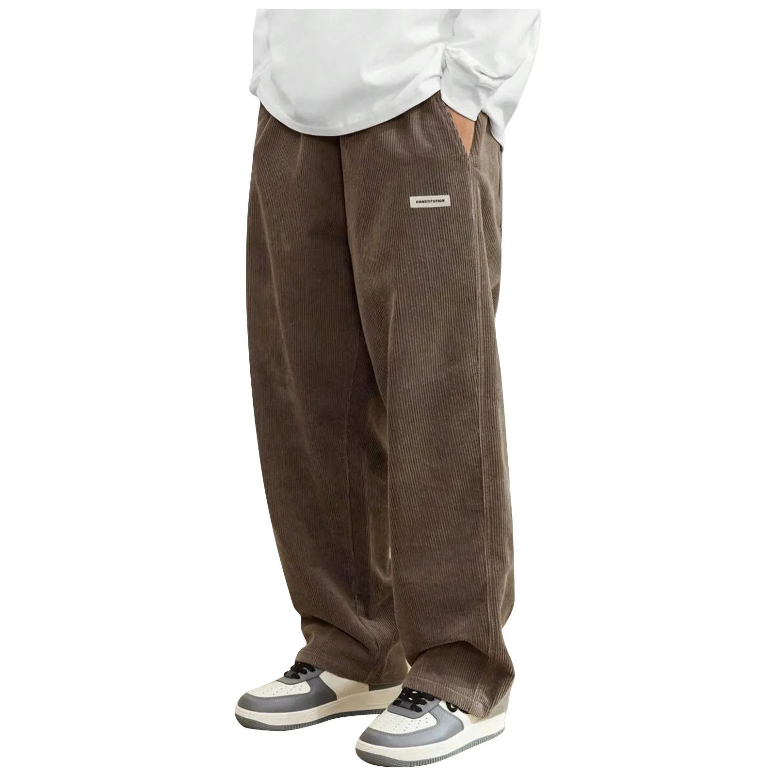 Corduroy Pants Men Clothing Sweatpants Loose-Fit