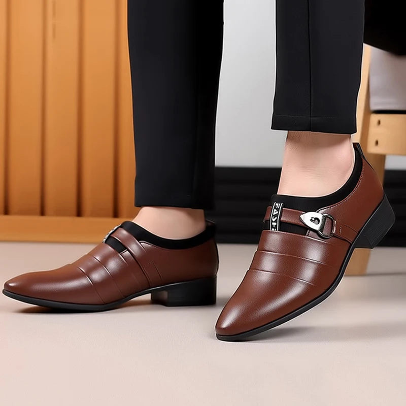Classic Leather Shoes for Men Slip