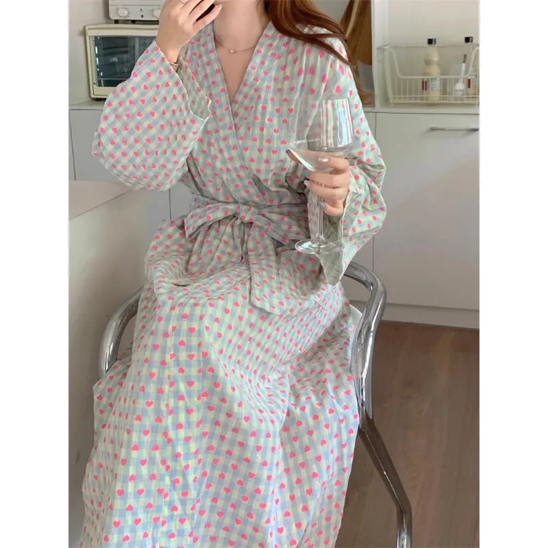 bathrobe  loose long sleeve