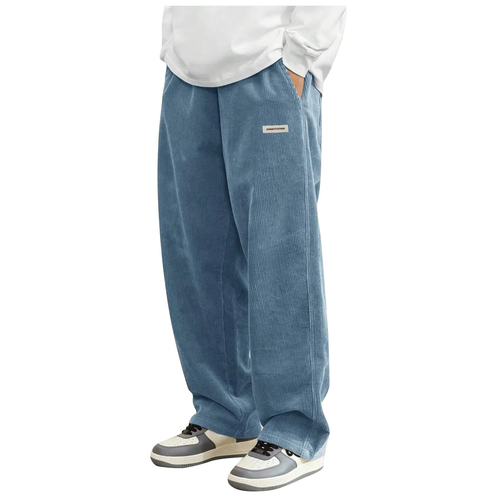 Corduroy Pants Men Clothing Sweatpants Loose-Fit