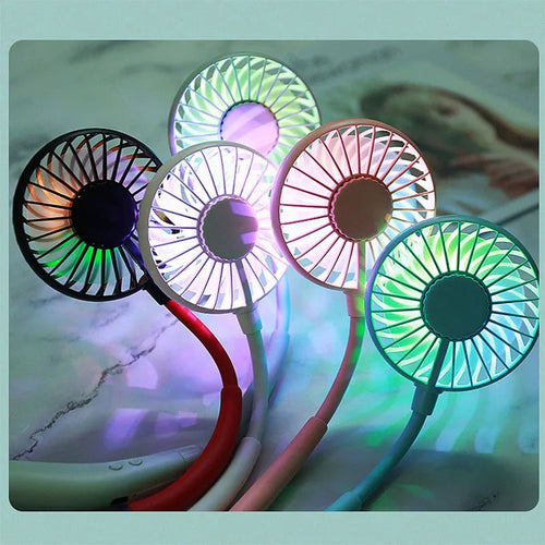 Portable Neck Fan,USB Hands Free Neck Hanging Rechargeable Mini